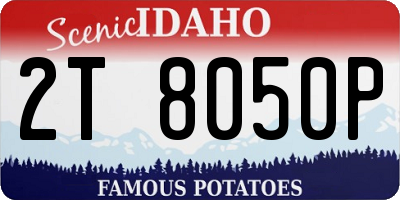 ID license plate 2T8050P