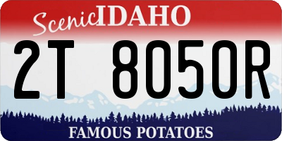 ID license plate 2T8050R