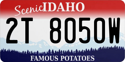 ID license plate 2T8050W