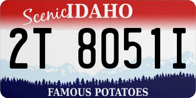 ID license plate 2T8051I