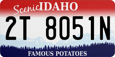 ID license plate 2T8051N
