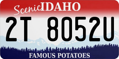 ID license plate 2T8052U