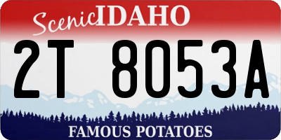ID license plate 2T8053A