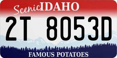 ID license plate 2T8053D