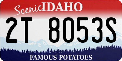 ID license plate 2T8053S
