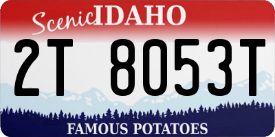ID license plate 2T8053T