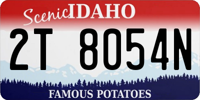 ID license plate 2T8054N