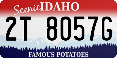 ID license plate 2T8057G