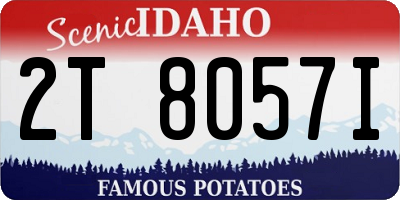 ID license plate 2T8057I