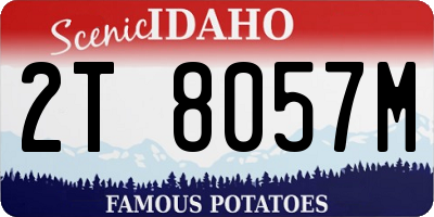 ID license plate 2T8057M