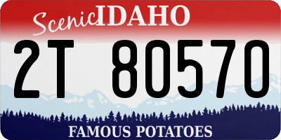 ID license plate 2T8057O
