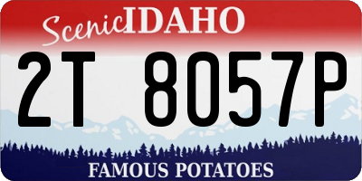 ID license plate 2T8057P