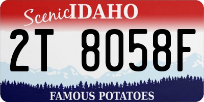 ID license plate 2T8058F