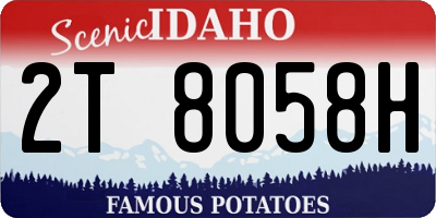 ID license plate 2T8058H