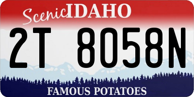 ID license plate 2T8058N