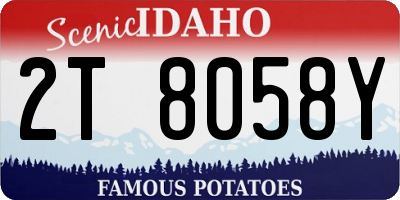 ID license plate 2T8058Y