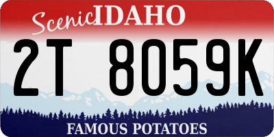 ID license plate 2T8059K
