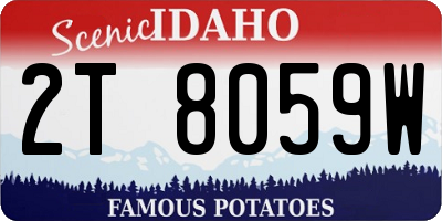 ID license plate 2T8059W