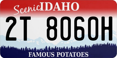 ID license plate 2T8060H