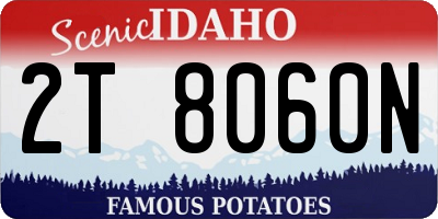 ID license plate 2T8060N