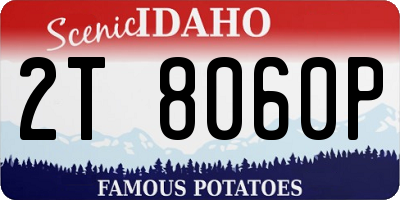 ID license plate 2T8060P