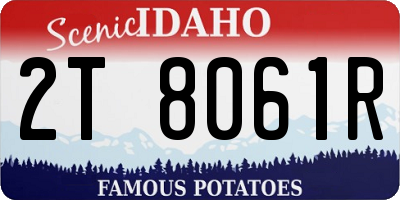 ID license plate 2T8061R
