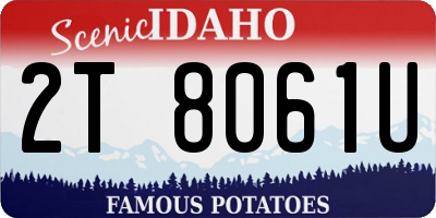 ID license plate 2T8061U