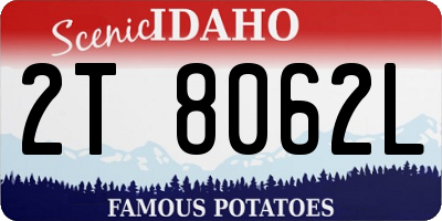 ID license plate 2T8062L