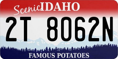 ID license plate 2T8062N