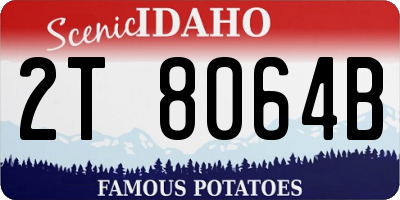 ID license plate 2T8064B