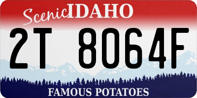 ID license plate 2T8064F