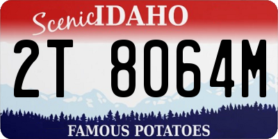 ID license plate 2T8064M