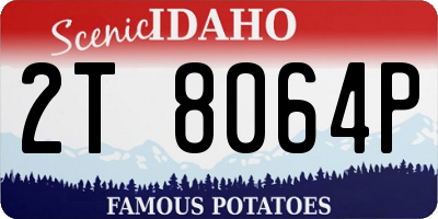 ID license plate 2T8064P