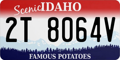 ID license plate 2T8064V