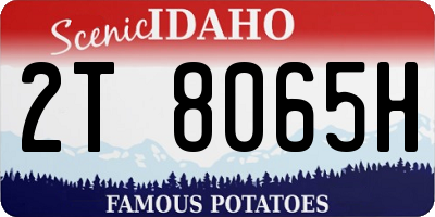 ID license plate 2T8065H