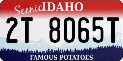 ID license plate 2T8065T