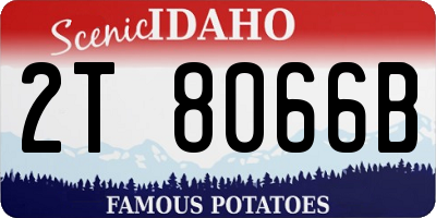 ID license plate 2T8066B
