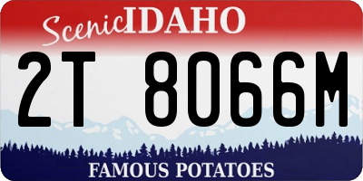 ID license plate 2T8066M