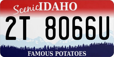 ID license plate 2T8066U