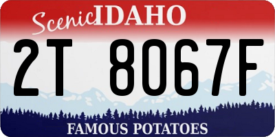 ID license plate 2T8067F