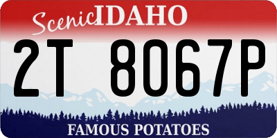 ID license plate 2T8067P