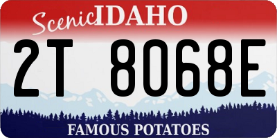 ID license plate 2T8068E