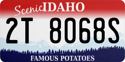ID license plate 2T8068S
