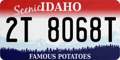 ID license plate 2T8068T