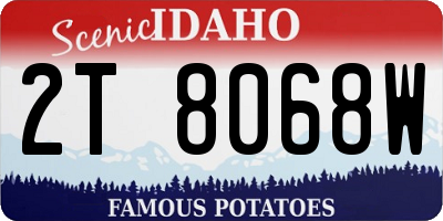 ID license plate 2T8068W