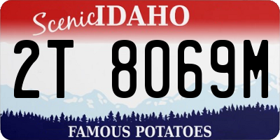 ID license plate 2T8069M