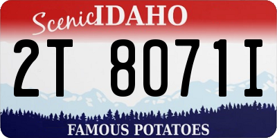 ID license plate 2T8071I
