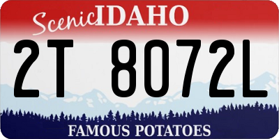 ID license plate 2T8072L