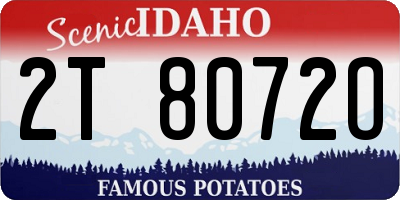 ID license plate 2T8072O