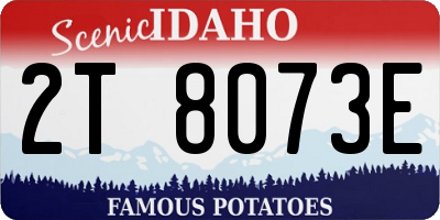 ID license plate 2T8073E